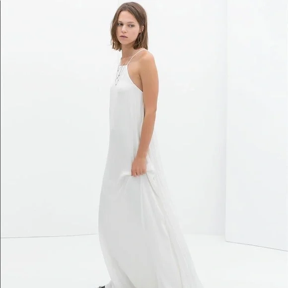 Dresses | Zara Off White Maxi Dress | Poshmark Dresses | Zara Off White Maxi Dress | Poshmark